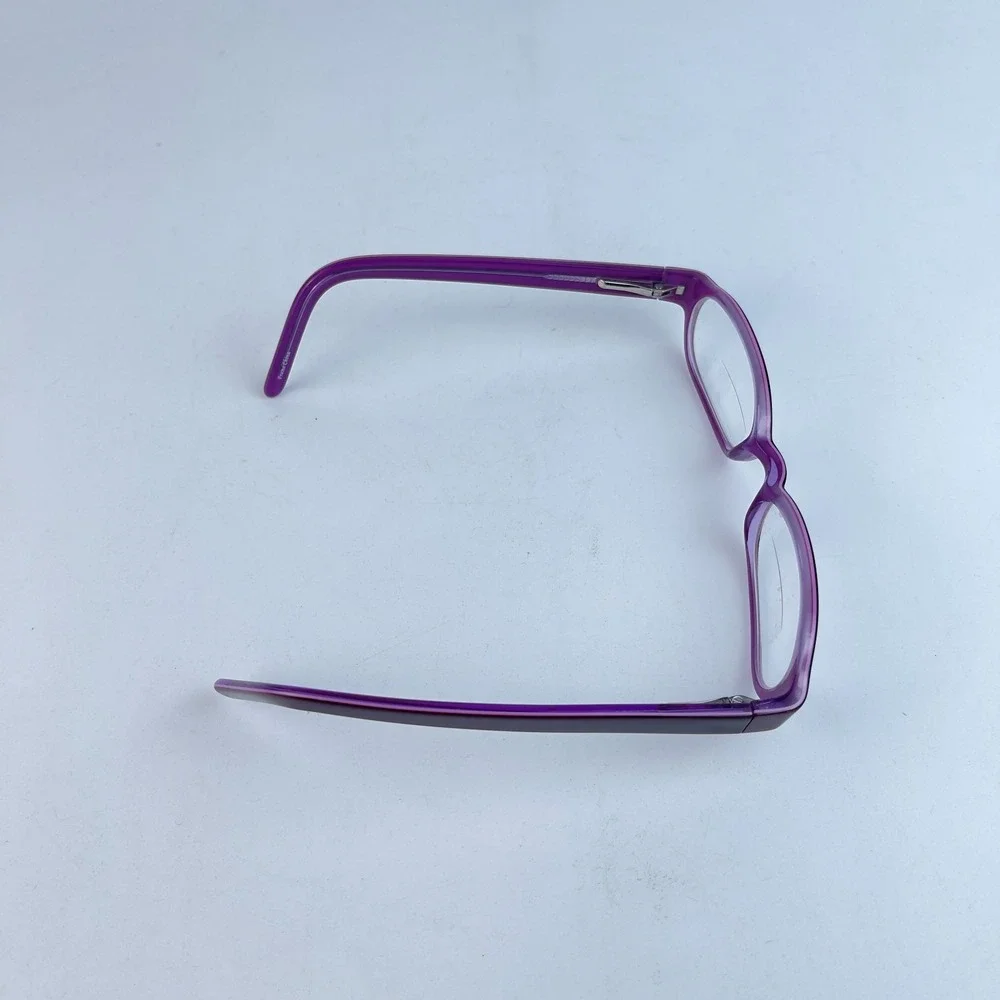 Funk Women Eyeglasses Purple & Brown Plastic Cat‎ Eye Full Rim 49-18-135 mm